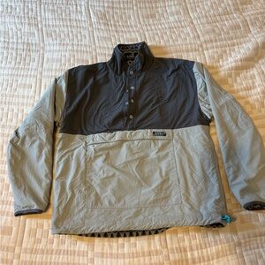 Chubbies Men's Two-Tone Zip Up Sweater in Light Gray and Dark Brown